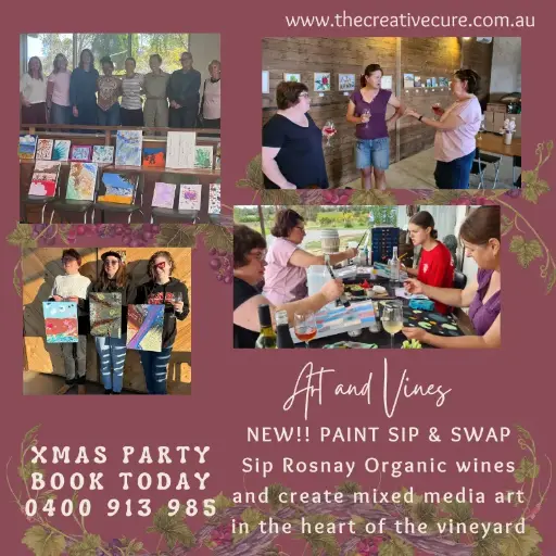 Art & Vines – Paint Sip & Swap! Xmas Party Book Today!!